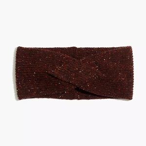 Madewell Knotted Wool Covered Headband Maroon